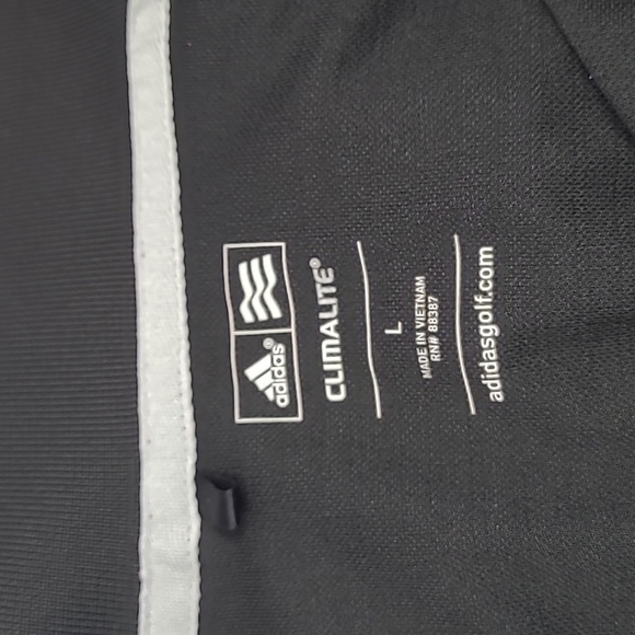 Adidas Golf Mens LG Climalite Polo Shirt Black Medora Musical Logo Lightweight - Picture 8 of 10